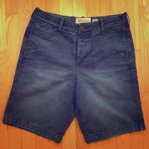 Abercrombie & Fitch Blue Plain Front Long Shorts